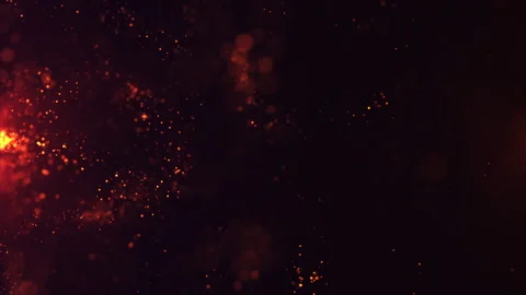 Huge gorgeous firestorm close-up animated background. Fire sparks and particles Stock Footage 259513585