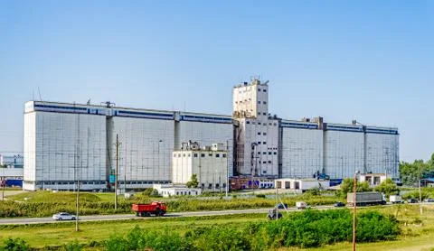 	The huge grain elevator in Russia Stock Photos