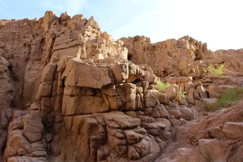 Huge granite rocks Stock Photos