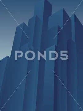 Huge high rise skyscraper district vector background. Symbol of ...