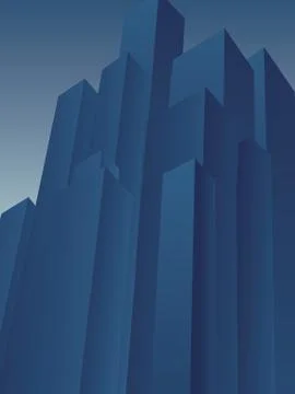 Huge high rise skyscraper district vector background. Symbol of corporation Stock Illustration