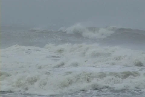 Huge Hurricane Waves Stock Footage 12760790