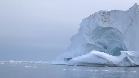 Huge iceberg in the middle of the Arctic Ocean, Greenland Video stock 103597735