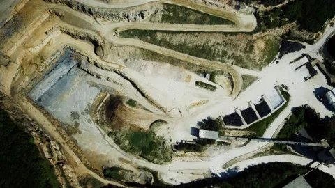 Huge iron ore quarry opencast mining Видео 140452317