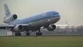 Huge KLM plane landing HD Footage