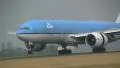 Huge KLM plane landing HD Footage