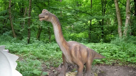 The huge long-necked sauropod brachiosaurus Stock Footage 157847523