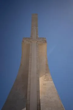 Huge long tower with a cross shape Stock Photos