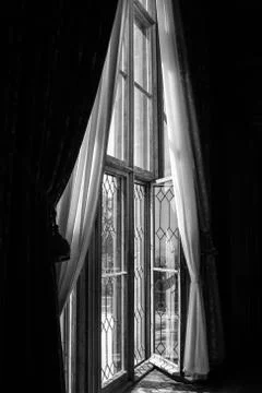 A huge, Luxurious, old window Stock Photos