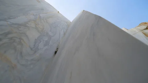 Huge Marble Blocks Marble Quarry Site Stock Footage 122092377