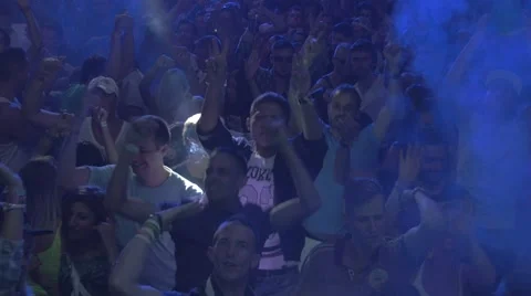 Huge mass at the party Stock Footage 55199143