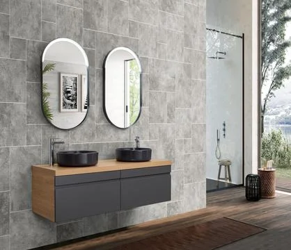 Huge Master Bethroom.  3D Render Illustrazione stock