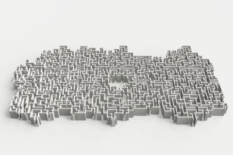 Huge maze isolated Stock Illustration
