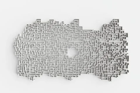 Huge maze isolated Stock Illustration