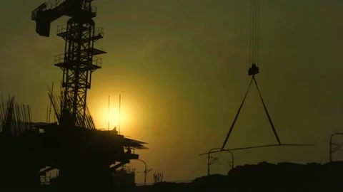 Huge Metro Construction Pulley Machine Stock Footage 221020849