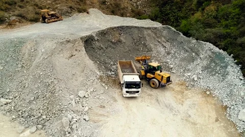 A huge mining excavator Stock Footage 131733065