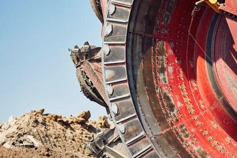 Huge mining machine in the coal mine Foto stock