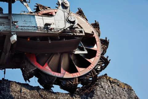 Huge mining machine in the coal mine Stock-Fotos