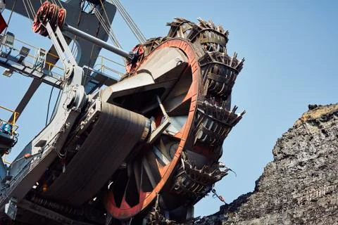 Huge mining machine in the coal mine Foto stock