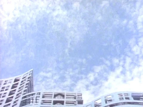 Huge modern building structure with a lavish entrance Stock Footage 79877215