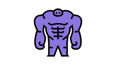 huge monster color icon animation | Stock Video | Pond5
