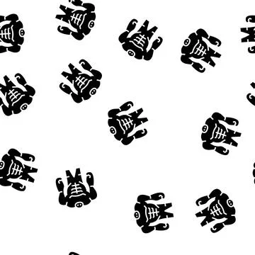 Huge monster glyph seamless pattern Illustrazione stock