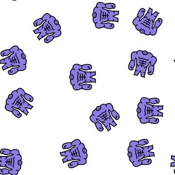 Huge monster vector seamless pattern Illustrazione stock