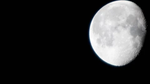 Huge Moon Against Dark SkyTime lapse Slow Stock-Footage 40840662