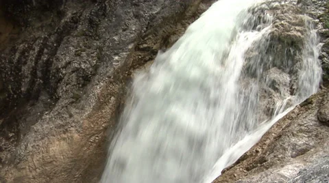 Huge mountain stream with clean water. Hydro power. Stock-Footage 32427598