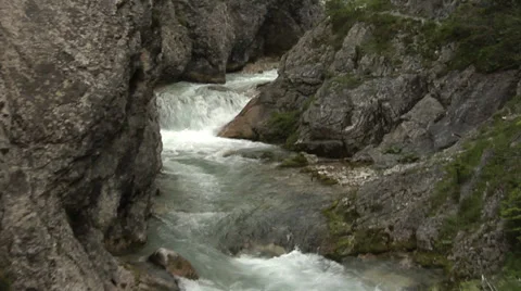 Huge mountain stream. Waterfall. Hydro power. Stock-Footage 32432892