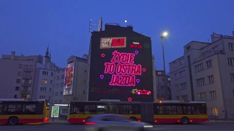 Huge neon lights. Stock Footage 151840727