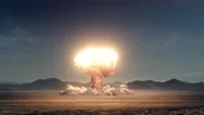 Huge Nuclear Bomb Explosion, Weapon Of Mass Destruction Stock Footage