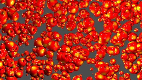 A huge number of apples form on the screen and disappear. food background Stock Footage 83160940