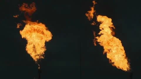 Huge oil plume Stock Footage