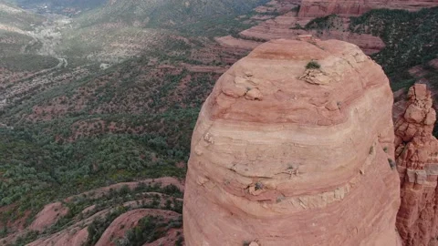 Huge Orange rock formation Stock Footage 141710447