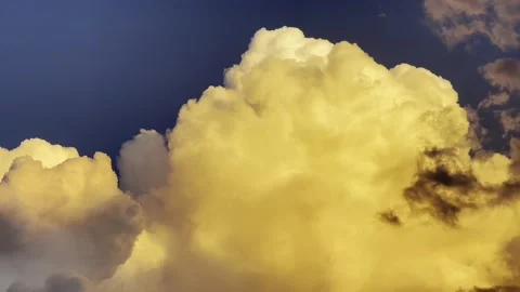 Huge orange Sunset Cloud Video stock 198861244