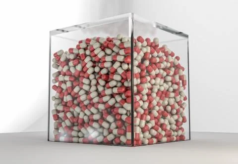 Huge pack of pills Stock Illustration