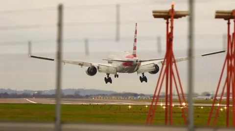 Huge plane flies Stock Footage 45426035