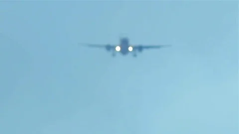 Huge plane flies overhead Stock Footage 73093865