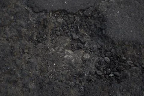 Huge pothole Foto stock