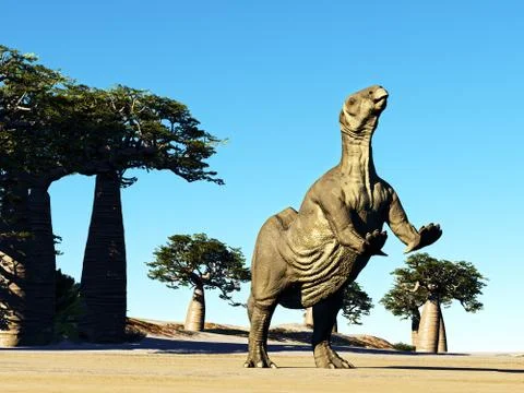 Huge prehistoric dinosaur Stock Illustration