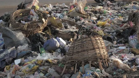 Huge Quantity Of Plastic Garbage And Other Pollution Видео 155356938
