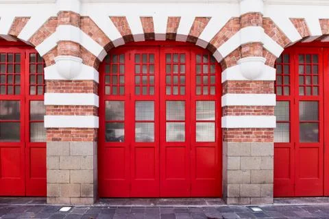 Huge red gate Stock Photos