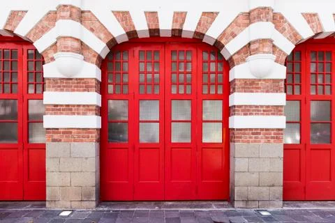 Huge red gate Stock Photos