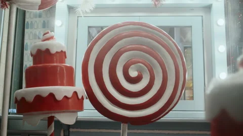 Huge red lollipop Video stock 261401020