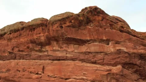 Huge red rock formation Stock Footage 54467369