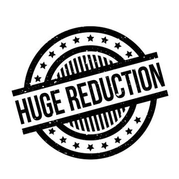 Huge Reduction rubber stamp Stock Illustration
