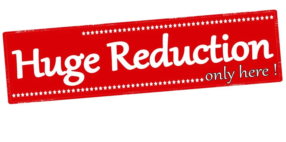 Huge reductions only here Stock Illustration