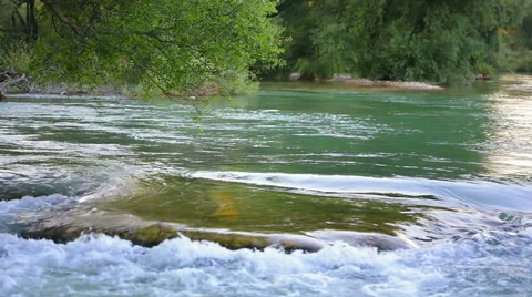 Huge rock in river. Stock Footage 49473605