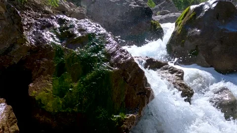 Huge rocks and water Stock Footage 199470106